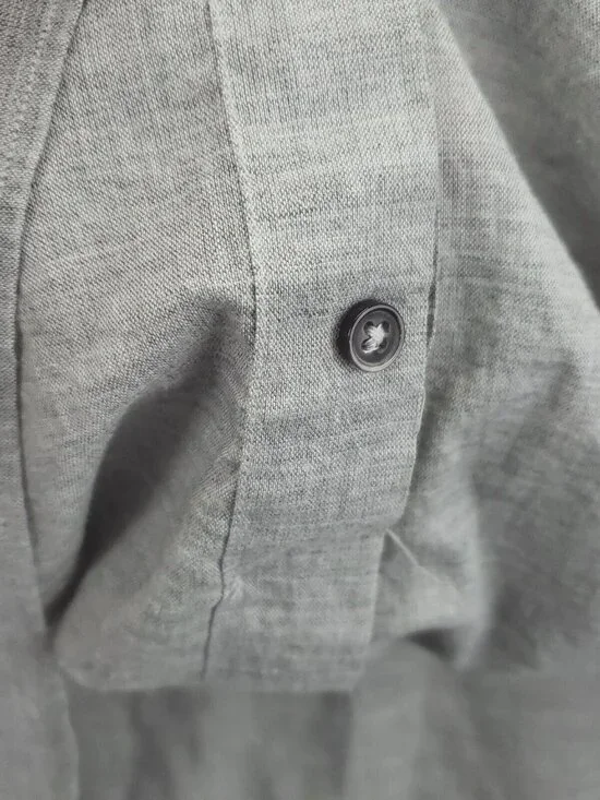 Zara Man Shirt Men Medium Gray Cotton Long Sleeve Classic Button-Up - Picture 7 of 10